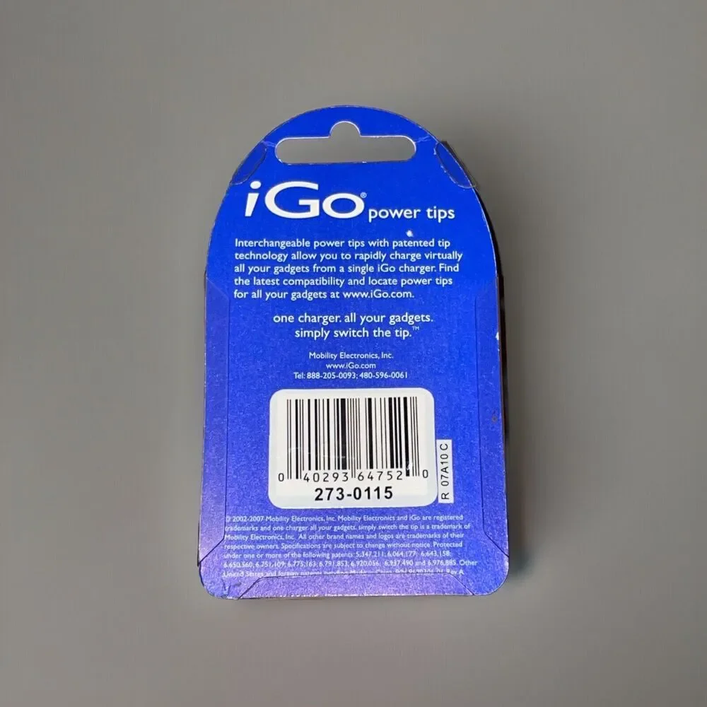 lGo A32 Power Tip For IGo Chargers Motorola RAZR2V8 V9, V9M; Nokia 8600